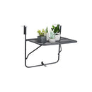 Balcony Table Black 60 X 40 Cm Steel