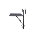 Balcony Table Black 60 X 40 Cm Steel