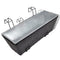 Balcony Trapezoid Rattan Planter Set 50cm - Black (2 pcs.)