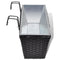 Balcony Trapezoid Rattan Planter Set 50cm - Black (2 pcs.)