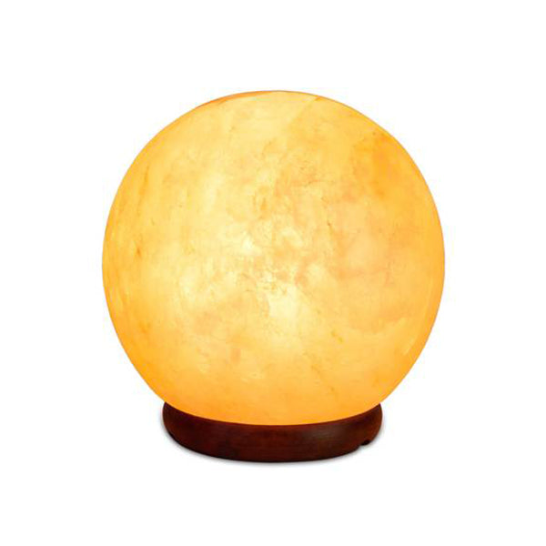 Ball Shape Himalayan Crystal Carved Pink Salt Lamp