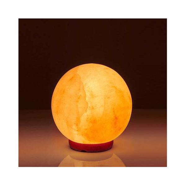 Ball Shape Himalayan Crystal Carved Pink Salt Lamp