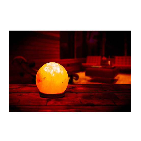 Ball Shape Himalayan Crystal Carved Pink Salt Lamp