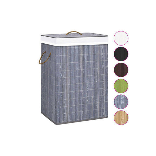 Bamboo Laundry Basket Grey