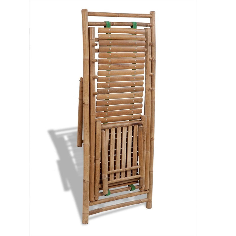 Bamboo Deck Chair with Footrest