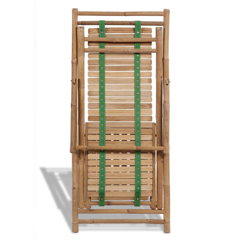 Bamboo Deck Chair with Footrest