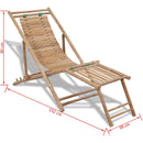 Bamboo Deck Chair with Footrest