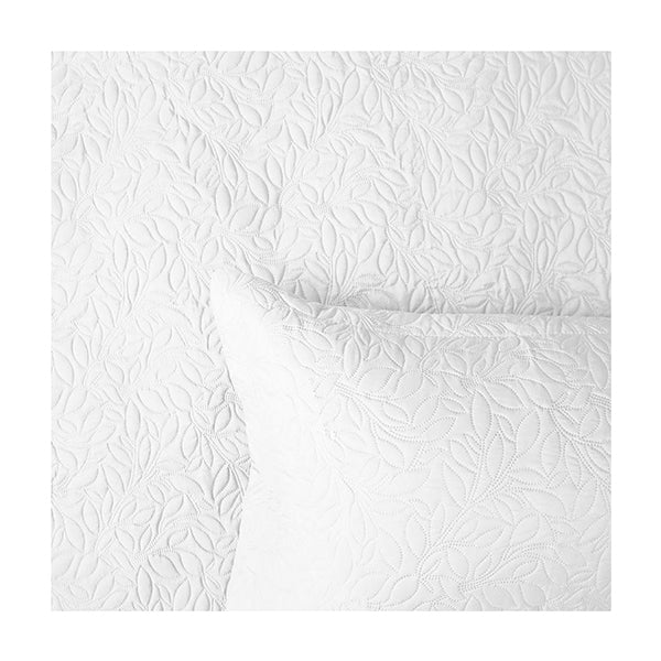 Bambury Botanica Coverlet Set White