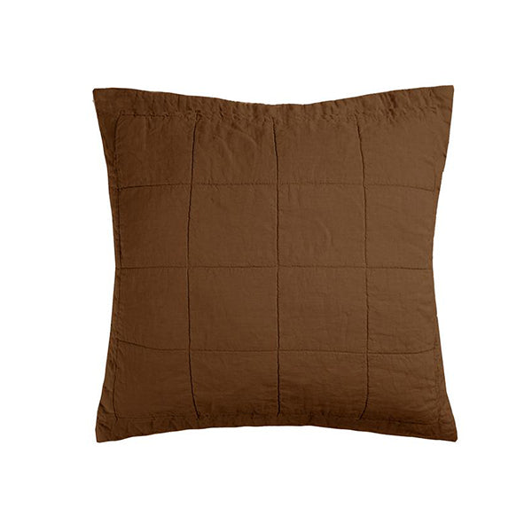Bambury French Flax Linen Quilted Euro Sham