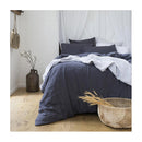 Bambury Linen Quilt Cover Set Charcoal
