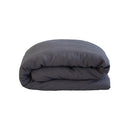 Bambury Linen Quilt Cover Set Charcoal