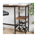 Bar Table With Wine Glass Holder And Bottle Rack