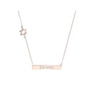 Bar Necklace With Star Of David Charm