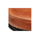 Bar Stools 2 Pcs Black And Brown Real Goat Leather