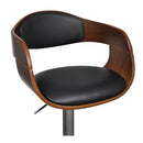 Bar Stools 2 Pcs Black Bent Wood And Faux Leather