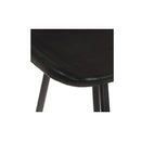 Bar Stools 4 Pcs Black Real Leather