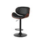 Bar Stools Swivel Kitchen Gas Lift Wooden Leather Black