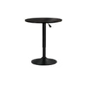 Bar Table Kitchen Swivel Round Metal Black