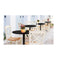 Bar Table Kitchen Swivel Round Metal Black