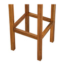 Bar Chairs 2 Pcs Solid Acacia Wood