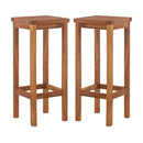 Bar Chairs 2 Pcs Solid Acacia Wood