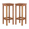 Bar Chairs 2 Pcs Solid Acacia Wood
