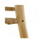 Bar Stool Real Leather Teak Round
