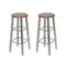 Bar Stools Metal With MDF Seat (2 Pcs)