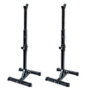 Pair Of Adjustable Squat Rack Sturdy Steel Barbell Bench Press Stands