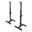 Pair Of Adjustable Squat Rack Sturdy Steel Barbell Bench Press Stands