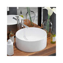 Basin Round Ceramic White 40 x 15 Cm