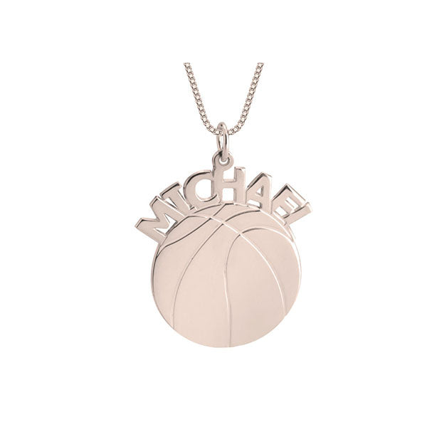 Basketball Name Necklace