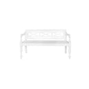 Batavia Bench Solid Mahogany Wood White 123 Cm