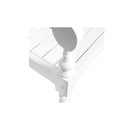 Batavia Bench Solid Mahogany Wood White 123 Cm