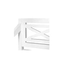 Batavia Bench Solid Mahogany Wood White 123 Cm