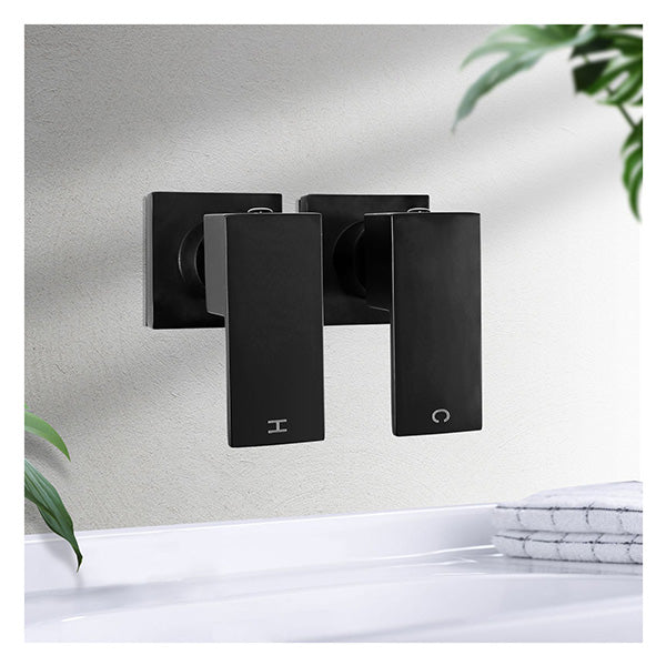 Black Shower Taps Hot And Cold Wall Bathroom Tap Basin Faucet