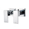 Bath Shower Basin Tub Twin Taps Wall Mounted Chrome