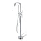 Euro Freestanding Round Chrome Bath Mixer Spout w/ Handheld Head