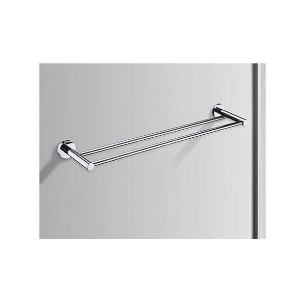 Bathroom Double Classic Chrome Towel Bar Rail
