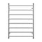 Bathroom Electric Heated Towel Rail Rack 8 Rungs Round Silver