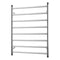 Bathroom Electric Heated Towel Rail Rack 8 Rungs Round Silver