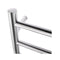 Bathroom Electric Heated Towel Rail Rack 8 Rungs Round Silver