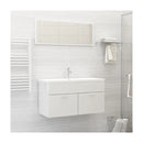 Bathroom Furniture Set High Gloss White Chipboard