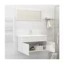 Bathroom Furniture Set High Gloss White Chipboard