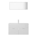 Bathroom Furniture Set High Gloss White Chipboard