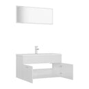 Bathroom Furniture Set High Gloss White Chipboard