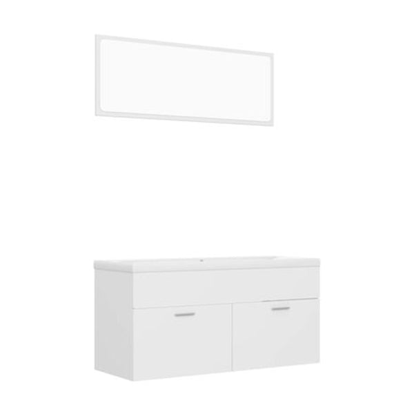 Bathroom Chipboard White Furniture Set