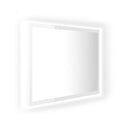 Led Bathroom Mirror High Gloss White Cm Chipboard