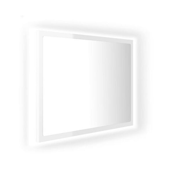 Led Bathroom Mirror High Gloss White Cm Chipboard