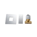 Bathroom Shower Mixer Tap Hot Cold Basin Shower Mixer Square Chrome